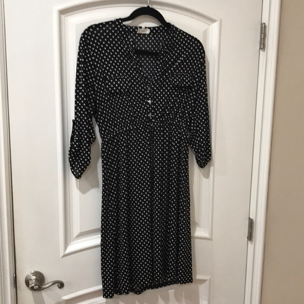Siren lily polka dots maternity sheer dress size XL